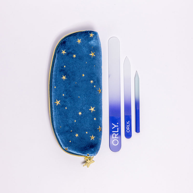 Orly File:photo ORLY 3 Piece File Set With Blue Star Print Case | Gift Set – ORLY Beauty UK