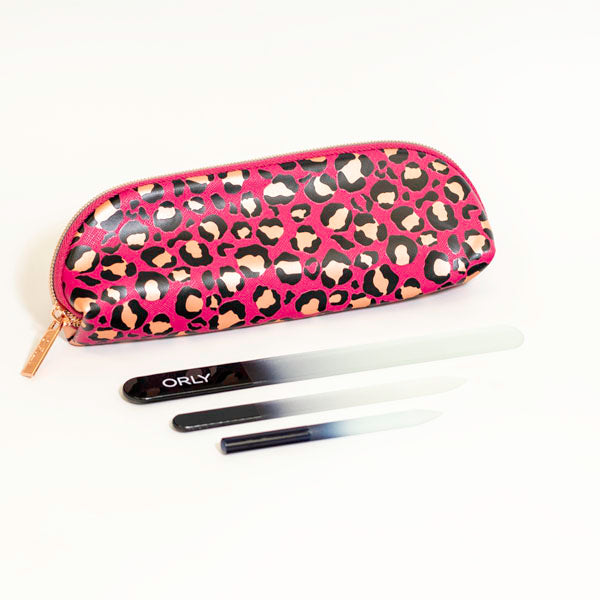 ORLY 3 Piece File Set With Hot Pink & Pastel Pink Leopard Print Case ...
