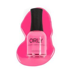 ORLY Beach Cruiser fluorescent pink crème nail polish .