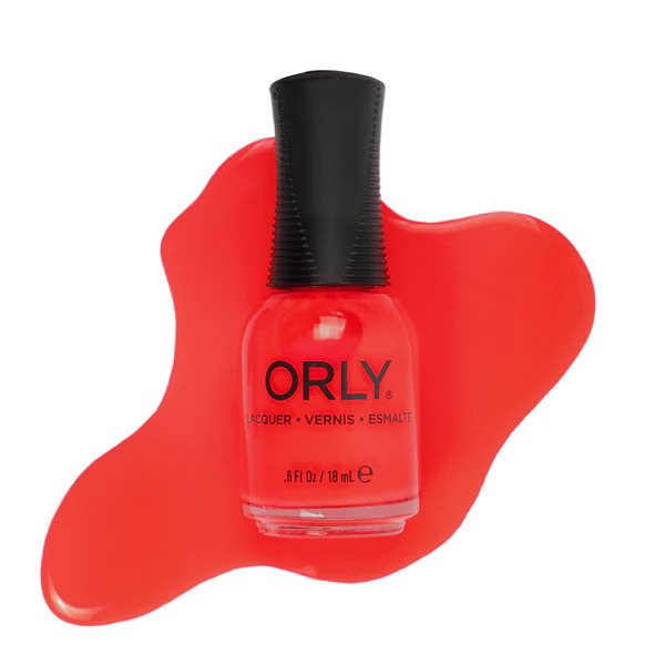 ORLY Hot Shot shocking pink crème nail polish.